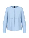 Marccain Patch-pocket Shirt In Blue
