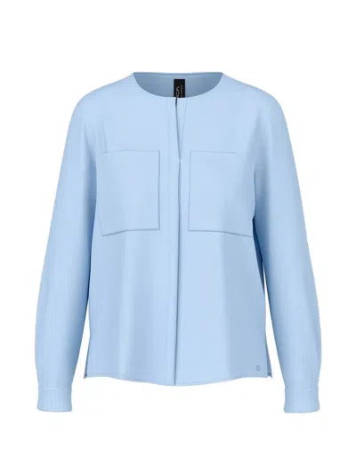 Marccain Patch-pocket Shirt In Blue