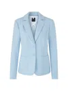 Marccain Patterned Button-front Blazer In Blue