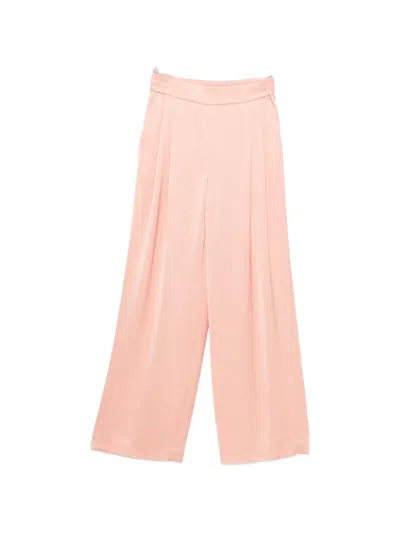 Marccain Pleated Palazzo Pants In Pink
