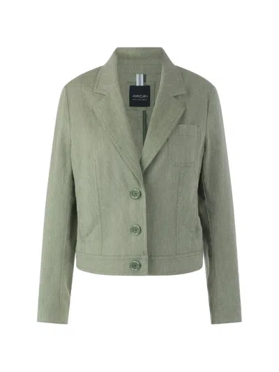 Marccain Pocket Button Blazer In Green