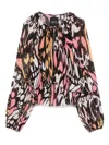 Marccain Printed Blouse In Brown