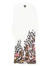 Marccain Printed Maxi Dress In White