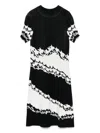 Marccain Printed Midi Dress In Black