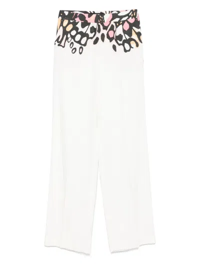 Marccain Printed Trousers In White