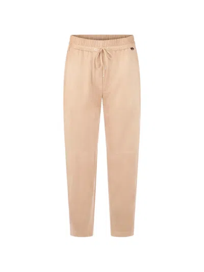 Marccain Ranchi Drawstring Elasticated-waist Trousers In Neutral