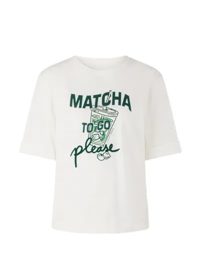 Marccain Rethink Together Graphic Print T-shirt In White