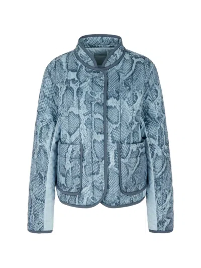 Marccain Reversible Quilted Snake-print Jacket In Animal Print
