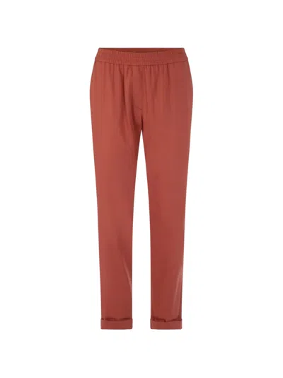 Marccain Rhodos Elasticated-waist Trousers In Red