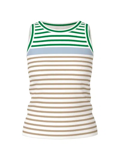 Marccain Ringel Striped Sleeveless Top In Multi