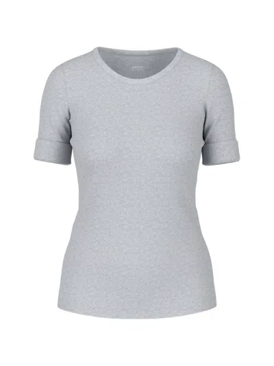 Marccain Rolled-sleeve T-shirt In Blue