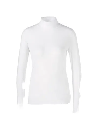 Marccain Roll-neck Long-sleeve Top In White