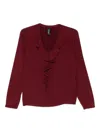 Marccain Ruffled Blouse In Red