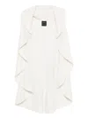 Marccain Ruffled Cardigan In White