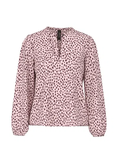 Marccain Ruffled Polka-dot Blouse In Pink