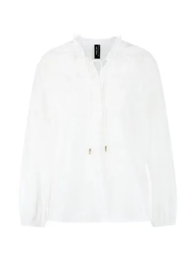 Marccain Ruffled Tie-fastening Blouse In Multi