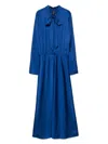 Marccain Satin Midi Dress In Blue