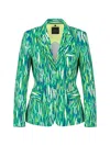 Marccain Scuba Lapel Printed Blazer