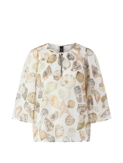 Marccain Seashell-print Blouse In Multi