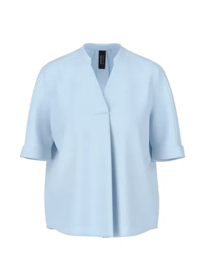 Marccain Short-sleeved Blouse In Blue