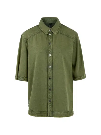 Marccain Short-sleeved Denim Shirt In Green