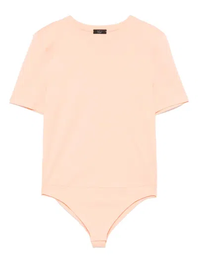 Marccain Shoulder-pads Bodysuit In Orange