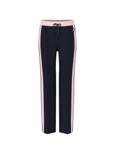 Marccain Side-stripe Drawstring Trousers In 블루