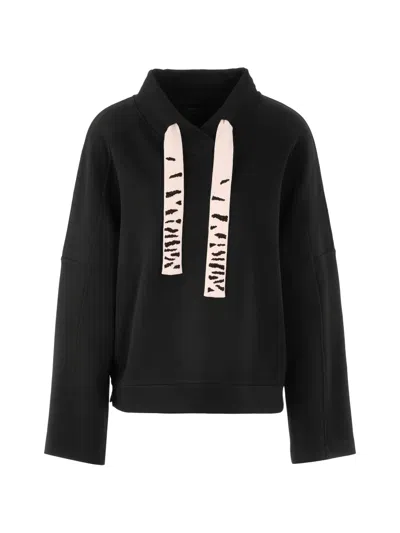Marccain Straight-hem Sweatshirt In Black