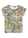 Marccain Striped T-shirt In White