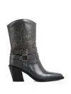 Marccain Stud Embellishment Buckle Boots In Multi