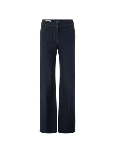 Marccain Topstitch Trousers In Blue