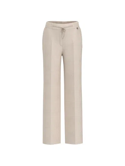 Marccain Washington Drawstring-fastening Trousers In White