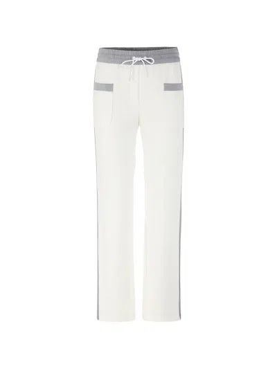 Marccain Washington Piped Trousers In White