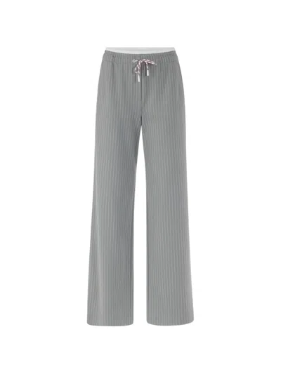 Marccain Washington Striped Trousers In Gray