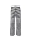 Marccain Washington Striped-pattern Track Pants In White