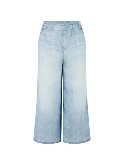 Marccain Willmar Elasticated-waist Trousers In Blue