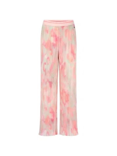 Marccain Wolin Plissé-effect Trousers In Multi