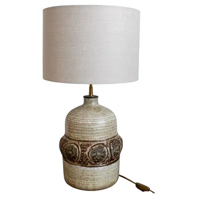 Pre-owned Marcel Giraud Mid-century Ceramic Table Lamp By  (circa 1970s) In Transparent