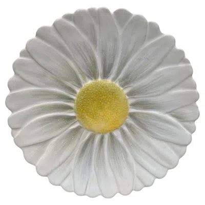 Pre-owned Marcel Guillot French Majolica Daisy Plate  Vallauris, Circa 1950 In Gray