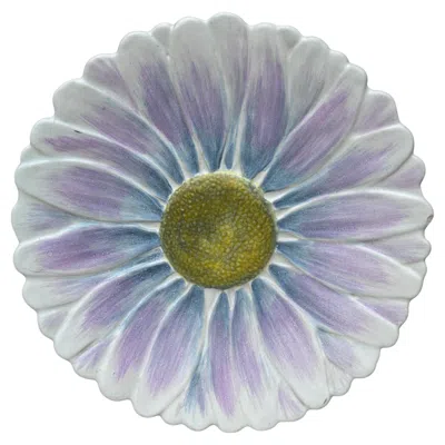 Pre-owned Marcel Guillot French Majolica Daisy Plate  Vallauris, Circa 1950 In Gray