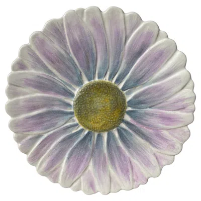 Pre-owned Marcel Guillot French Majolica Daisy Plate  Vallauris, Circa 1950 In Gray