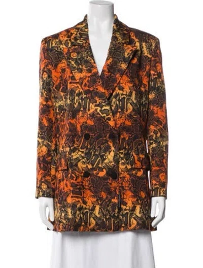 Pre-owned Marcell Von Berlin Animal Print Blazer W/ Tags In Brown