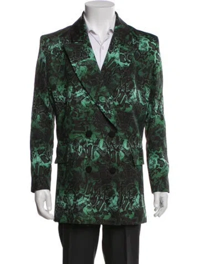 Pre-owned Marcell Von Berlin Animal Print Blazer W/ Tags In Green