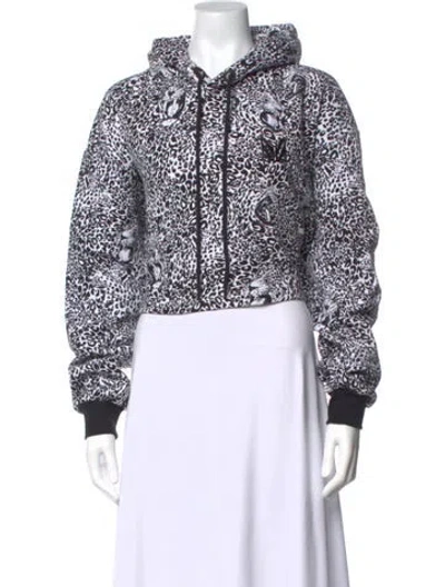 Pre-owned Marcell Von Berlin Animal Print Crew Neck Hoodie In Black