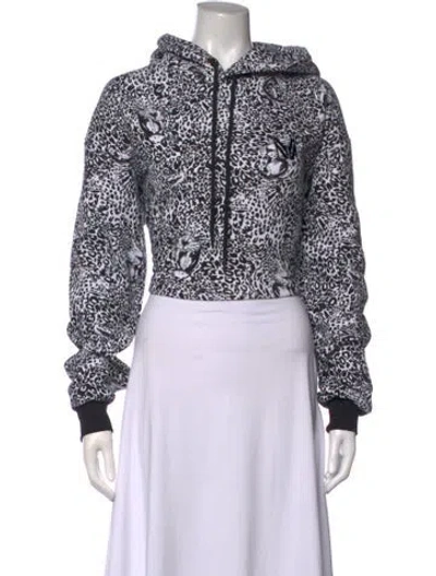 Pre-owned Marcell Von Berlin Animal Print Crew Neck Hoodie W/ Tags In Black
