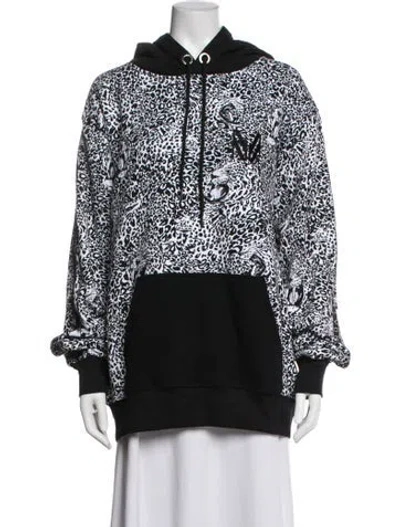 Pre-owned Marcell Von Berlin Animal Print Crew Neck Hoodie W/ Tags In Black