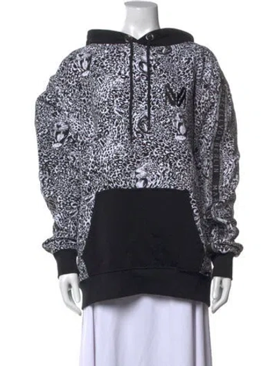 Pre-owned Marcell Von Berlin Animal Print Crew Neck Sweatshirt In Black/white