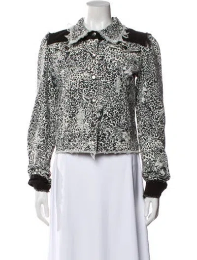 Pre-owned Marcell Von Berlin Animal Print Evening Jacket W/ Tags In Black