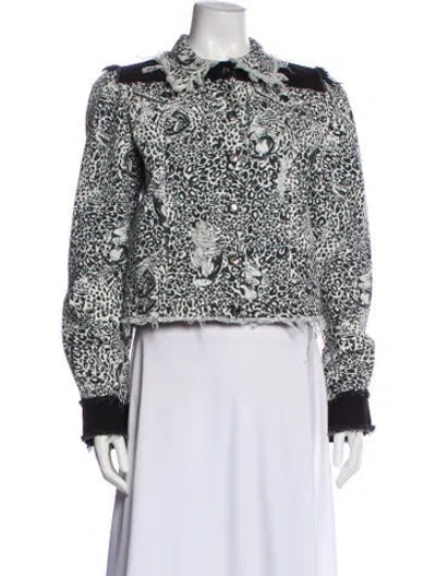 Pre-owned Marcell Von Berlin Animal Print Jacket In Black