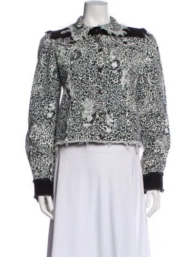 Pre-owned Marcell Von Berlin Animal Print Jacket In Black